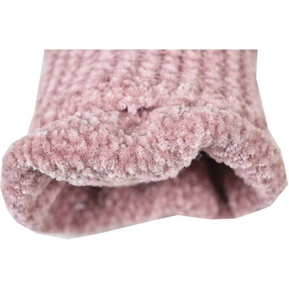 Women's Rose Winter Warm Eco-friendly Knit Chenille Touchscreen Texting Gloves